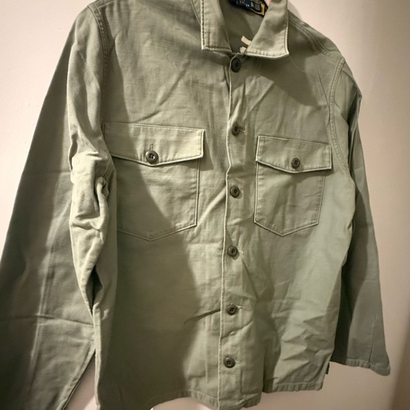 Polo Ralph Lauren Peace, Love, Polo Military Button Down Shirt Jacket - Picture 6 of 8